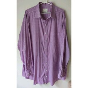 Oak Hill East Stretch Classic Fit Men's Plaid Long Sleeve Button Up 18 1/2 35/36